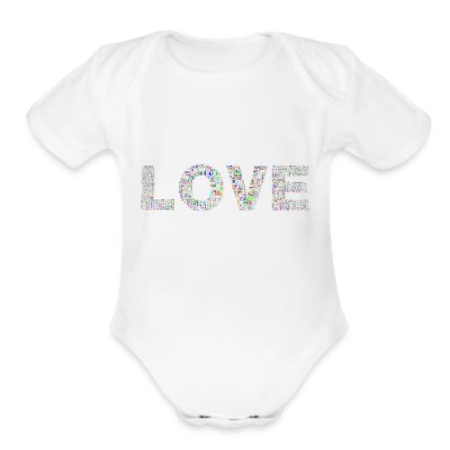 LOVE Peace Merchandise - Organic Short Sleeve Baby Bodysuit