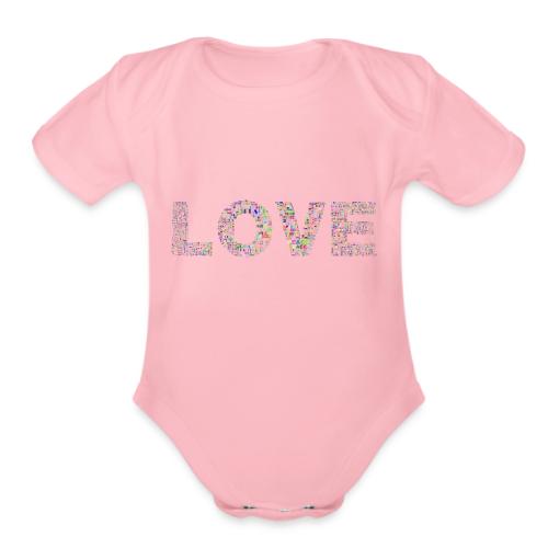 LOVE Peace Merchandise - Organic Short Sleeve Baby Bodysuit