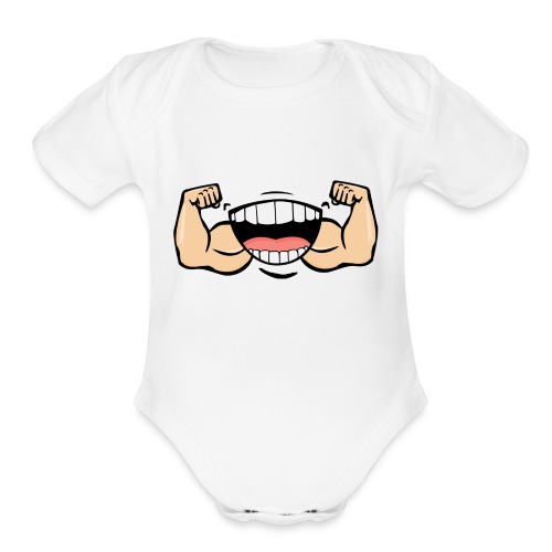 Incredible Happiness (No Letters) - Organic Short Sleeve Baby Bodysuit
