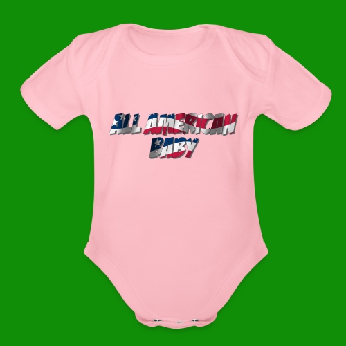 ALL AMERICAN BABY - Organic Short Sleeve Baby Bodysuit