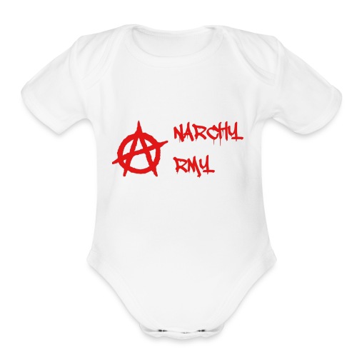 Anarchy Army LOGO - Organic Short Sleeve Baby Bodysuit