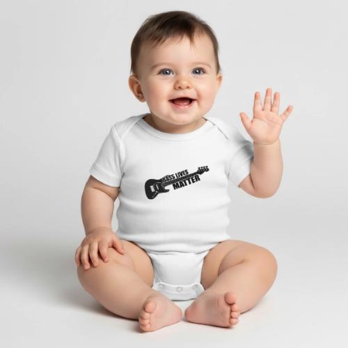 BASS LIVES MATTER - Organic Short Sleeve Baby Bodysuit