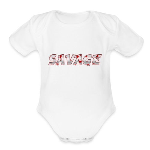 Savage Bloody - Organic Short Sleeve Baby Bodysuit