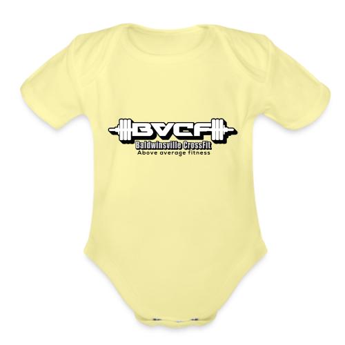 white - Organic Short Sleeve Baby Bodysuit