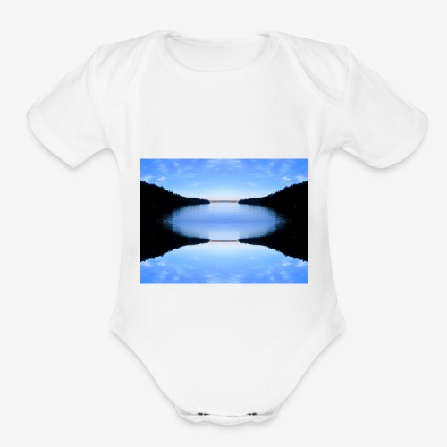 Reflecting Pool - Organic Short Sleeve Baby Bodysuit