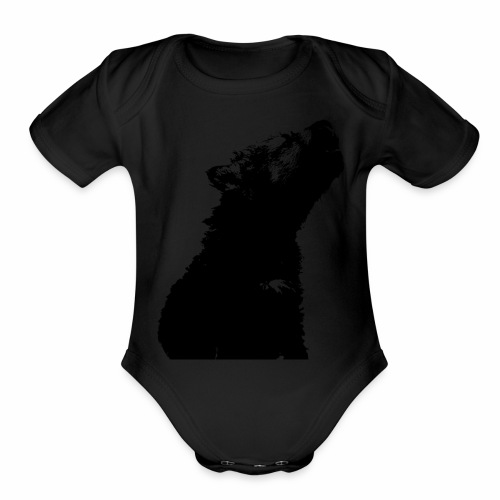 OnePleasure cool cute young wolf puppy gift ideas - Organic Short Sleeve Baby Bodysuit