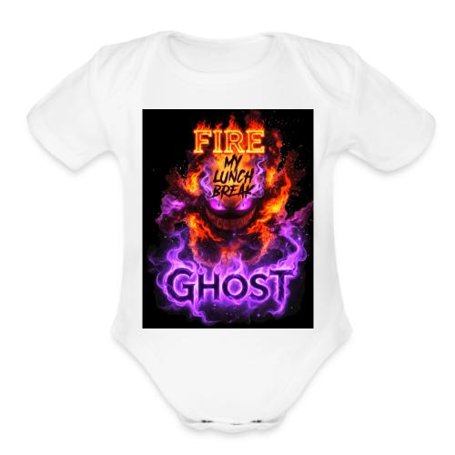 FIRE GHOST 26 - Organic Short Sleeve Baby Bodysuit