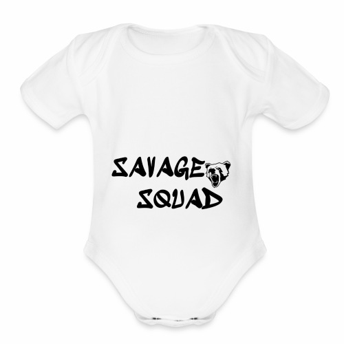 savage squad - Organic Short Sleeve Baby Bodysuit