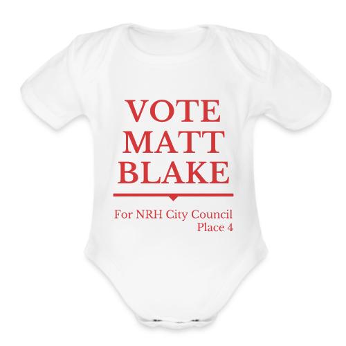 Vote Matt Blake, Res - Organic Short Sleeve Baby Bodysuit