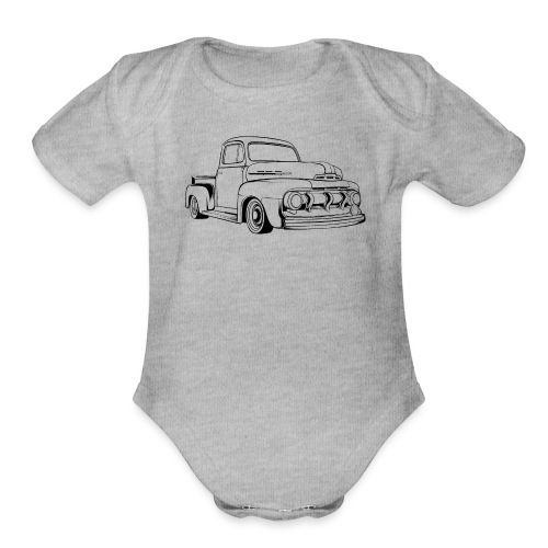 1951 F100 Classic Pickup Truck Men's T-Shirt - Organic Short Sleeve Baby Bodysuit