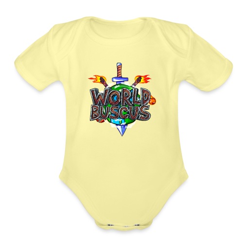 world2 - Organic Short Sleeve Baby Bodysuit