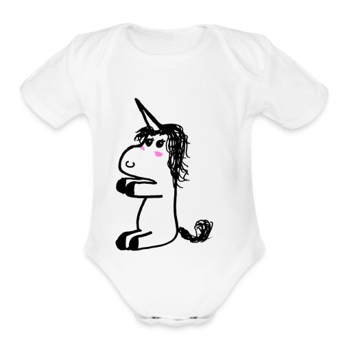 Baby Unicorn - Organic Short Sleeve Baby Bodysuit