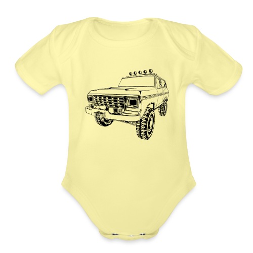 1970 Bronco Truck T-Shirt - Organic Short Sleeve Baby Bodysuit