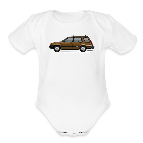 Toyota Tercel SR5 4WD Wagon Bronze - Organic Short Sleeve Baby Bodysuit