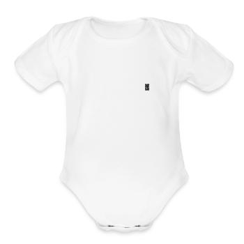 fractals - Organic Short Sleeve Baby Bodysuit - white - Front
