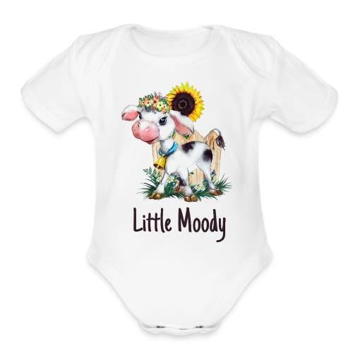 Litte Moody Cow - Organic Short Sleeve Baby Bodysuit