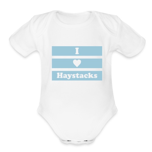 haystack 1 color vector - Organic Short Sleeve Baby Bodysuit