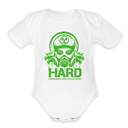 HARD Logo - For Light Colors - Organic Short Sleeve Baby Bodysuit