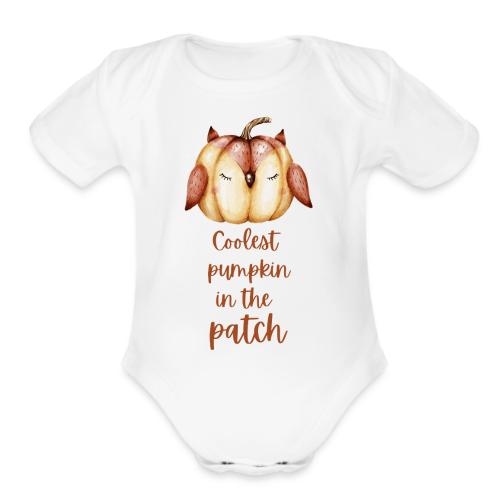 Coolest pumpkin in the patch - Organic Short Sleeve Baby Bodysuit