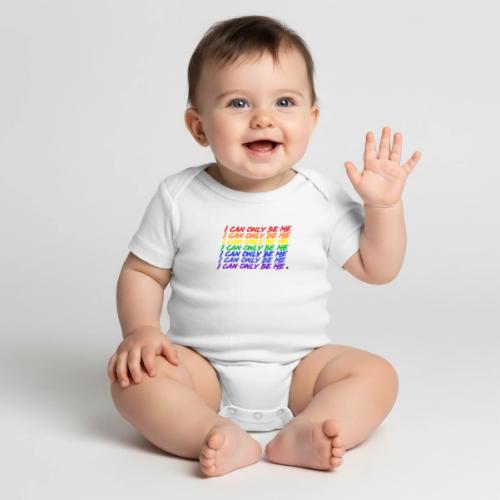 I Can Only Be Me (Pride) - Organic Short Sleeve Baby Bodysuit