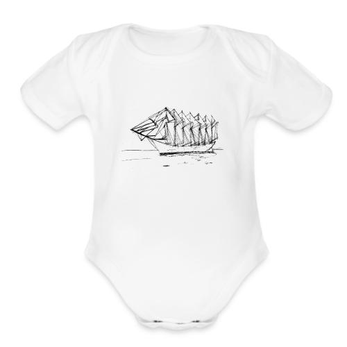 Seven-mast yacht - Organic Short Sleeve Baby Bodysuit
