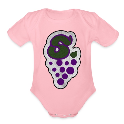 varsity letterman by SGC - Organic Short Sleeve Baby Bodysuit