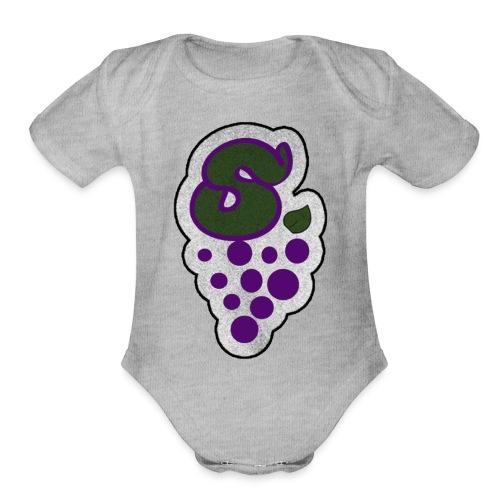 varsity letterman by SGC - Organic Short Sleeve Baby Bodysuit