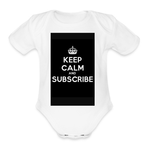Keep calm merch - Organic Short Sleeve Baby Bodysuit