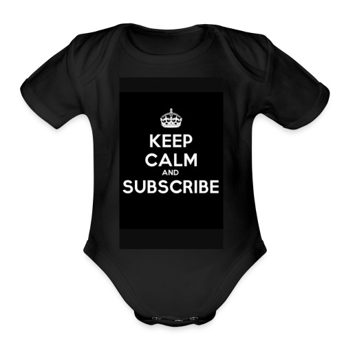 Keep calm merch - Organic Short Sleeve Baby Bodysuit