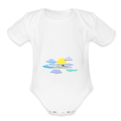 Sea of Clouds - Organic Short Sleeve Baby Bodysuit