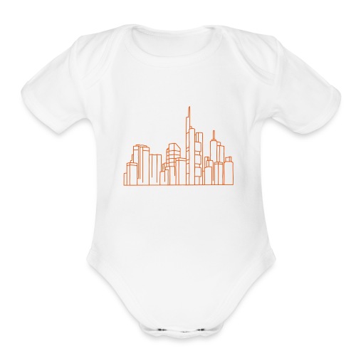 Skyline of Frankfurt - Organic Short Sleeve Baby Bodysuit