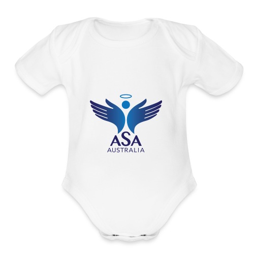 3459 Angelman Logo AUSTRALIA FA CMYK - Organic Short Sleeve Baby Bodysuit