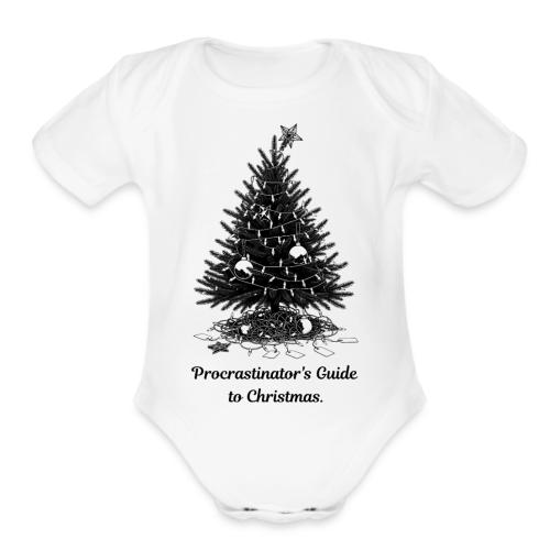 Procrastinator's Guide Christmas T-Shirt - Organic Short Sleeve Baby Bodysuit