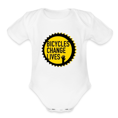 BCL Yellow Cog - Organic Short Sleeve Baby Bodysuit