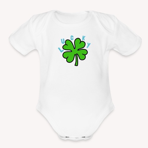 Lucky - Organic Short Sleeve Baby Bodysuit