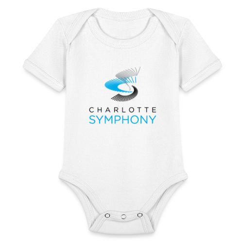 CSO Charlotte Symphony official logo (Black) - Organic Short Sleeve Baby Bodysuit