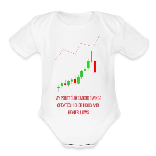 Technical Analysis Trading T-Shirt| Sarcastic - Organic Short Sleeve Baby Bodysuit