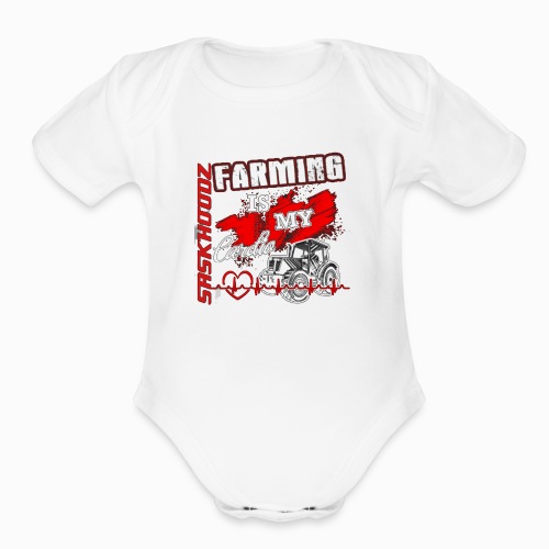 saskhoodz farming - Organic Short Sleeve Baby Bodysuit