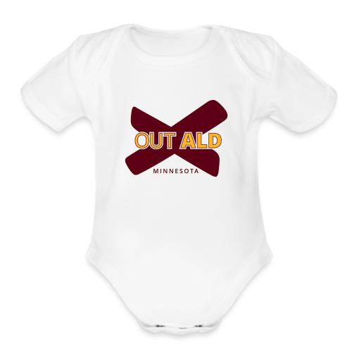 X out ALD - Organic Short Sleeve Baby Bodysuit