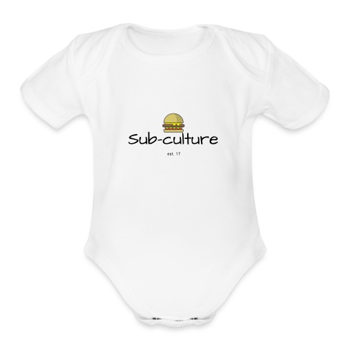 Sub-culture burger logo - Organic Short Sleeve Baby Bodysuit