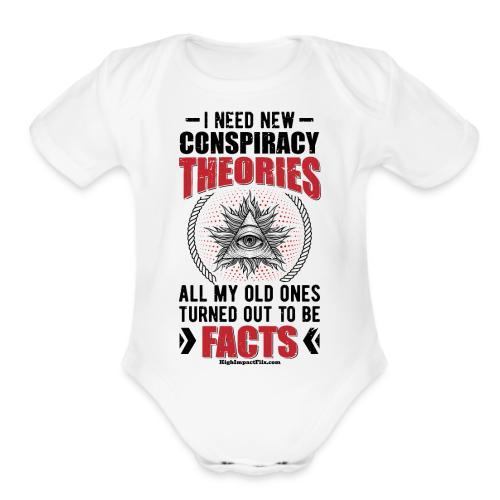 Conspiracy Theory Star for Light Colors - Organic Short Sleeve Baby Bodysuit