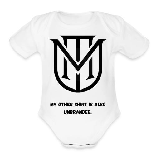 My Other Shirt Is Also Unbranded T-Shirt | Quiet L - Organic Short Sleeve Baby Bodysuit