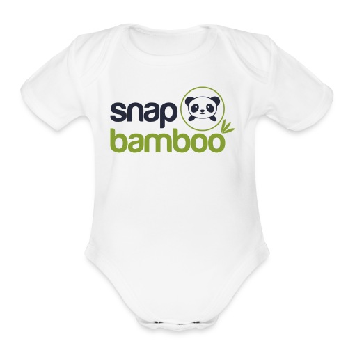 Snap Bamboo Square Logo Branded - Organic Short Sleeve Baby Bodysuit
