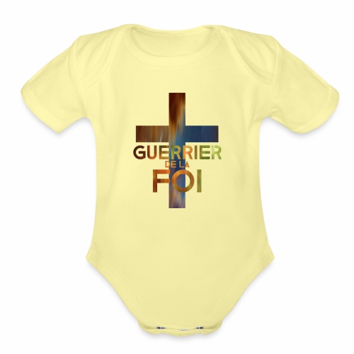 WARRIOR OF FAITH - Organic Short Sleeve Baby Bodysuit