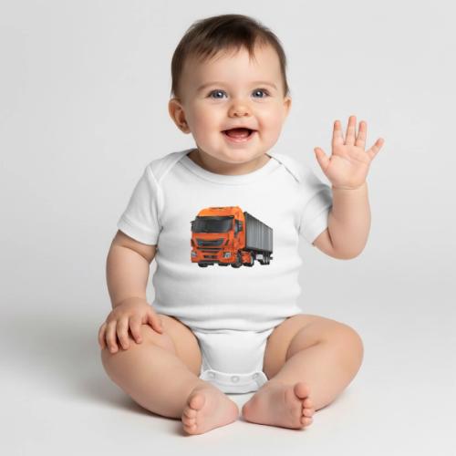 Stralis Truck - Organic Short Sleeve Baby Bodysuit