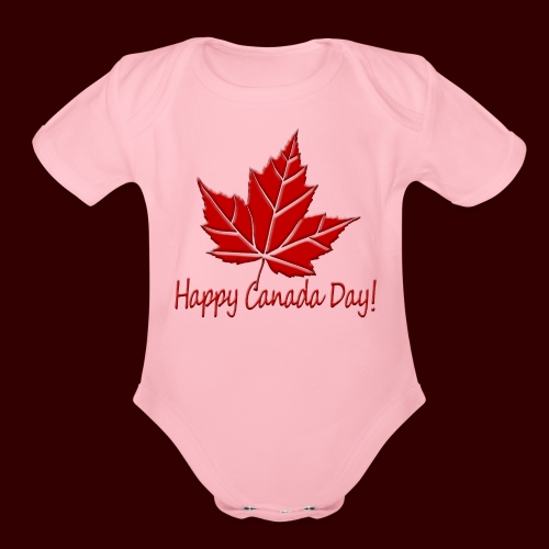 Happy Canada Day Shirts & Souvenirs - Organic Short Sleeve Baby Bodysuit