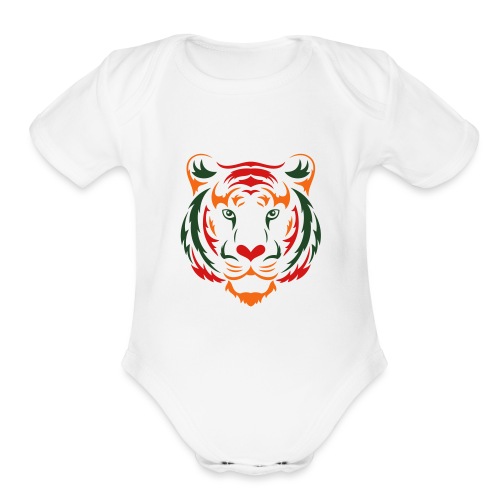 Tiger Love - Organic Short Sleeve Baby Bodysuit