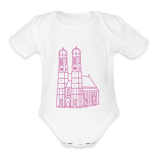 Munich Frauenkirche - Organic Short Sleeve Baby Bodysuit