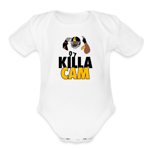 Killa Cam (Away) - Organic Short Sleeve Baby Bodysuit