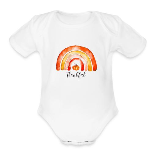 thankful - Organic Short Sleeve Baby Bodysuit
